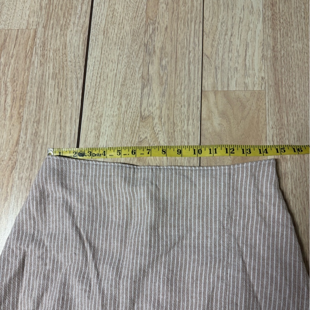Abercrombie & Fitch Linen Stripe Mini Skirt - Picture 6 of 7